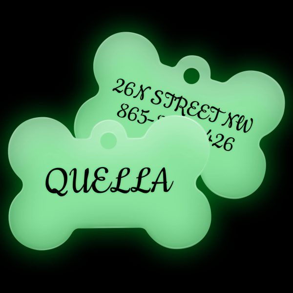 Glow in dark Pet ID Tag