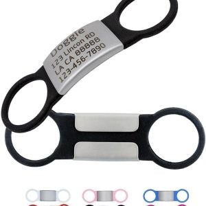 Silicone Slide On collar Pet ID Tag
