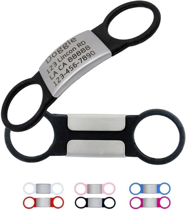 Silicone Slide On collar Pet ID Tag