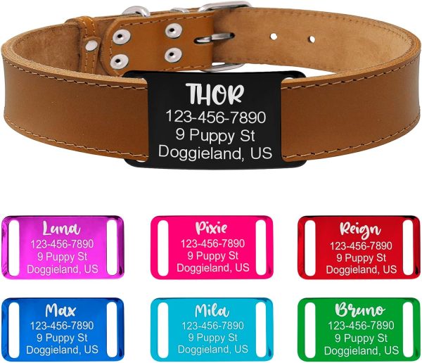 Rectangle slide on Pet ID Tag